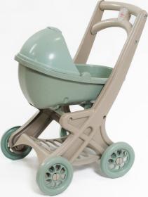 Doloni Kočárek pro panenky Pipe Eco line zelenobéžový