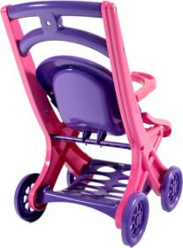 Doloni Kočárek pro panenky 3 v 1 - růžový/fialový