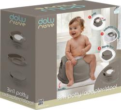 DOLU Nočník / sedátko na WC / baby stolička 3v1 šedá