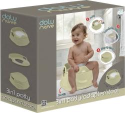 DOLU Nočník / sedátko na WC / baby stolička 3v1 světle zelená