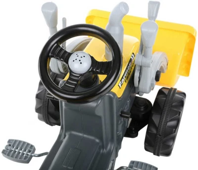 DOLU Traktor dětský šlapací s rypadlem žlutý plast