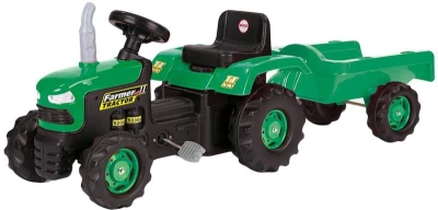 DOLU Traktor šlapací set s vlečkou 173x53x45cm zelený plast