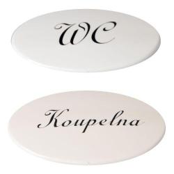 Domea Plast Štítek WC + KOUPELNA PH BÍ sada 2díl. Domea Plast Štítek WC + KOUPELNA PH BÍ sada 2díl.