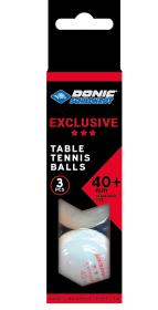 Donic Exclusive 3* - 3 Ks míčky Donic Exclusive 3* - 3 Ks míčky