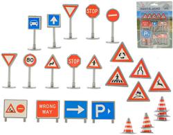 Dopravní značky a značení set 25ks plast na kartě