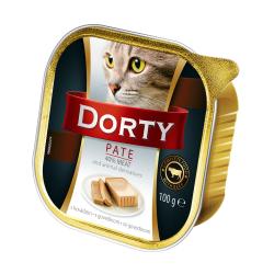 DORTY Cat Hovězí, vanička 100 g (bal. 16 ks) DORTY Cat Hovězí, vanička 100 g (bal. 16 ks)