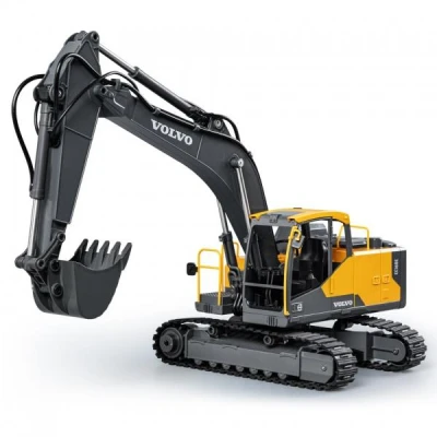 Double E RC bagr Volvo EC160E žlutý dálkově ovládaný model 1:16 Double E RC bagr Volvo EC160E žlutý dálkově ovládaný model 1:16