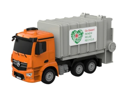 DOUBLE E Mercedes-Benz oranžové 1/26 RC popelářské auto