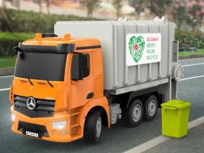 DOUBLE E Mercedes-Benz oranžové 1/26 RC popelářské auto