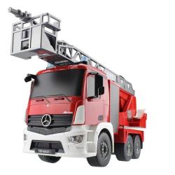 DOUBLE E RC hasičský truck Merecedes-Benz Antos s funkční stříkačkou a žebříkem 1:20