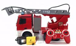 DOUBLE E RC hasičský truck Merecedes-Benz Antos s funkční stříkačkou a žebříkem 1:20