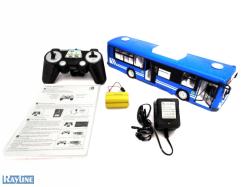 DOUBLE E RC městský autobus s otevíracími dveřmi 33cm modrá