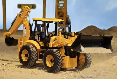 Double E JCB 4CX žlutý 1:20 RTR RC traktorbagr