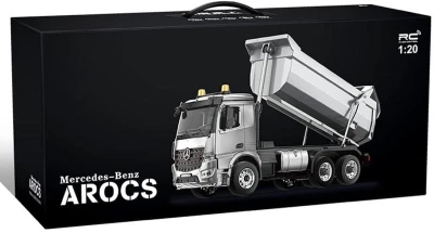 S-idee Mercedes-Benz Arocs RC kovový sklápěč, 1:20, 4WD, šedý + sleva 600,- na příslušenství