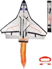 Drak létající vesmírný raketoplán nylonový 104x80cm v látkovém sáčku
