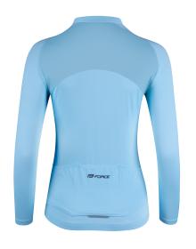 Force CHARM LADY sv.modrý dámský cyklodres - dl. rukáv