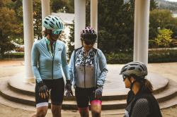 Force CHARM LADY sv.modrý dámský cyklodres - dl. rukáv