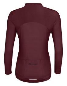 Force CHARM bordo dámský cyklodres - dlouhý rukáv