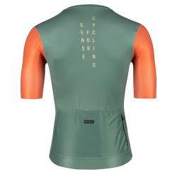 Force LIMIT zeleno-oranžový cyklodres - kr. rukáv