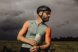 Force LIMIT zeleno-oranžový cyklodres - kr. rukáv