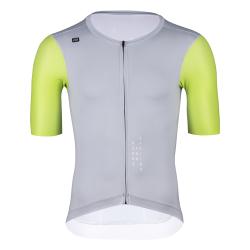 Force LIMIT šedo-limetkový cyklodres - kr. rukáv