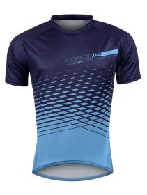 Force MTB ANGLE modrý cyklistický dres - kr. rukáv