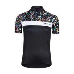 Force ROCK LADY černý dámský cyklistický dres -kr. rukáv