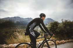 Force SPIKE čierno-biely cyklistický dres - dlhý rukáv