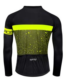Force SPRAY army-fluo pánský cyklistický dres - dlouhý rukáv