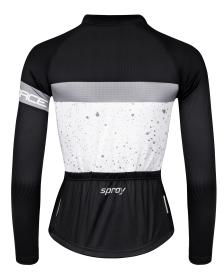 Force SPRAY LADY bílo-černý dámský cyklodres - dl. rukáv