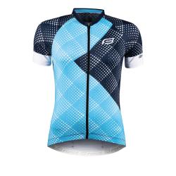 Force VISION modrý dámský cyklodres - kr. rukáv