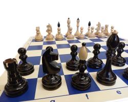 Drevene sachy.cz Česká klubovka Original komplet s nemačkavou šachovnicí a sáčkem