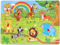DŘEVO Baby vkládačka zvířátka ZOO 9 dílků s úchyty (dřevěná hračka) DŘEVO Baby vkládačka zvířátka ZOO 9 dílků s úchyty (dřevěná hračka)