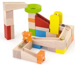 DŘEVO Dráha kuličková dřevěná 49dílků