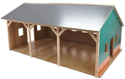 DŘEVO Garáž na traktory farma 55 x 77,5 x 38 cm (dřevěná hračka)