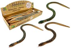 DŘEVO Had 50cm kloubové zvířátko 3 barvy (dřevěná hračka)