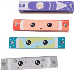 DŘEVO Harmonika foukací 13cm 4 barvy (hudební nástroje)