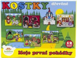 DŘEVO Kostky obrázkové Moje první pohádky set 12ks (dřevěná hračka)