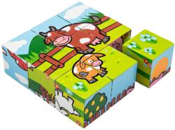 DŘEVO Kubus baby moje první zvířátka obrázkové kostky set 9ks