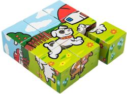 DŘEVO Kubus baby moje první zvířátka obrázkové kostky set 9ks