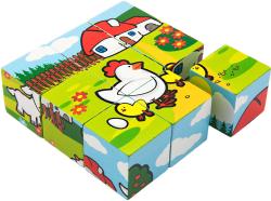 DŘEVO Kubus baby moje první zvířátka obrázkové kostky set 9ks