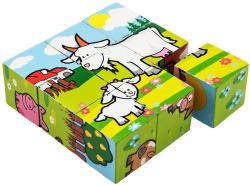 DŘEVO Kubus baby moje první zvířátka obrázkové kostky set 9ks