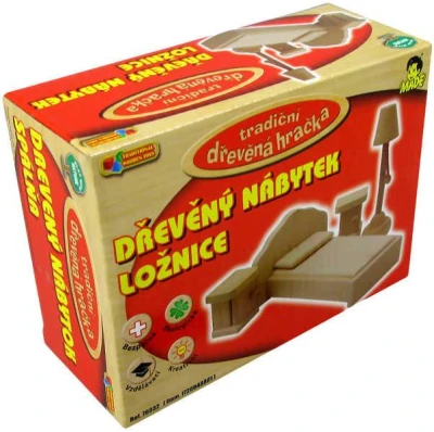 DREVO Spálňový nábytok pre bábiky (drevená hračka)