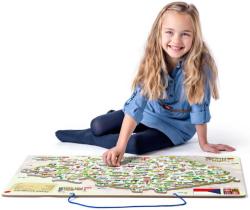 DŘEVO Mapa ČR magnetická 3v1 puzzle + společenská hra + didaktická pomůcka