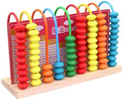 DŘEVO Počítadlo vertikální s početními příklady (dřevěná hračka)