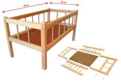 DŘEVO Postýlka dřevěná pro panenku 50x28 cm (dřevěná hračka) DŘEVO Postýlka dřevěná pro panenku 50x28 cm (dřevěná hračka)
