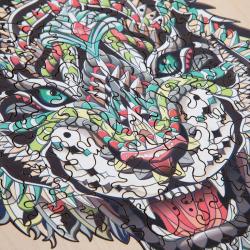 DŘEVO Puzzle obrysové na desce Tygr 135 dílků set skládačka se stojánkem