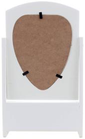 DŘEVO Šperkovnice srdíčko bílá se zrcátkem (dřevěná hračka)