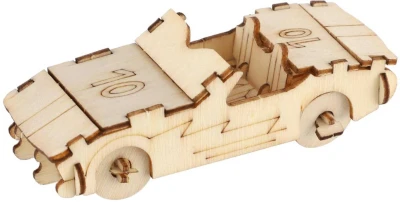 DŘEVO Stavebnice 3D auto set 4ks 2 druhy DŘEVENÉ HRAČKY