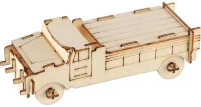 DŘEVO Stavebnice 3D auto set 4ks 2 druhy DŘEVENÉ HRAČKY